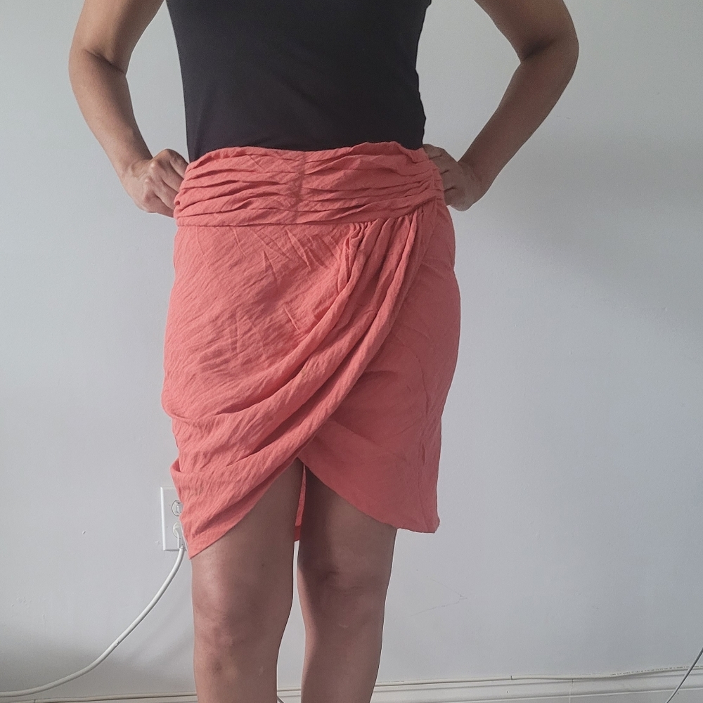 Coral wrap skirt Size 4